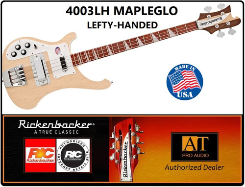 Rickenbacker 4003 Lefty-handed Baixo Maple Case Original Usa