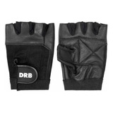 Guantes Fitness Cuero Spandex Drb Negro Pesas Y Gimnasio