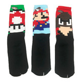 Calcetines Dibujos Animados Caricaturas Mario Bros 3 Pares