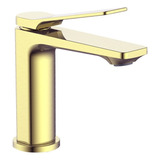 Llave Monomando Baño Lavabo Dorado Latón Solido 15 Cm Lujo Acabado Mate