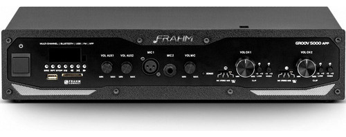 Amplificador Reciver Som Frahm Gr5000 App Multi Chanel Bt Fm Cor Preto Potência De Saída Rms 600 W