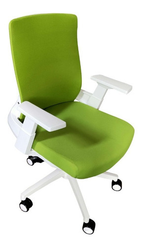 Silla Ejecutiva Chloe Blanco + Verde Color Blanco/verde