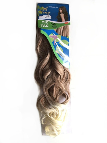 Cabelo Alongamento Aplique Tic Tac Cinza Fibra Japonesa 60cm