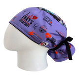 Gorro Quirúrgico Greys Lila Antifluido + Lanyard 