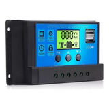 Controlador De Carga Solar 12 / 24v 10a Com Display Lcd