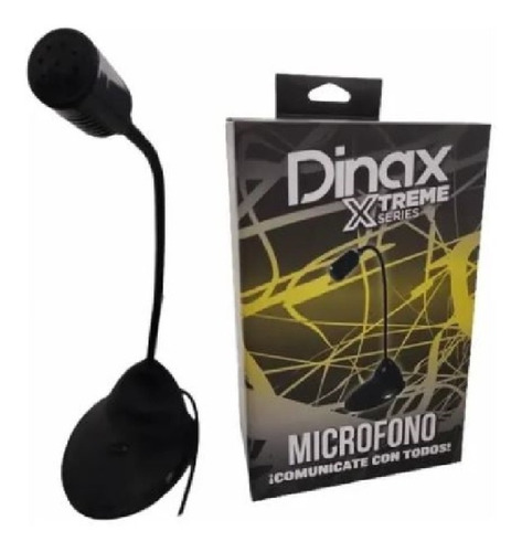 Micrófono Para Computadora Pc Con Base Y Flexible Zoom Dinax