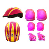 Kit De Proteccion Completo Casco Coderas Muñequera Rodillera