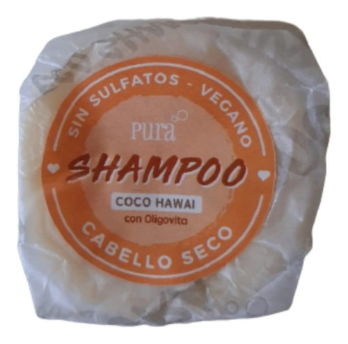 Pura Soap Shampoo Solido Sin Sulfatos Coco Hawai Vegano