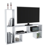 Rack De Tv 2 Modulos Centro Estant Mt6000bl Blanco Tio Musa