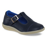Zapatos Colegiales Videl Azul Para Niña Croydon