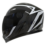 Casco Integral Moto Vertigo V32 Influence Blanco/negro Brill