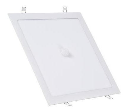 Plafon Led Quadrado Embutir Com Sensor Presença 18w 6500k