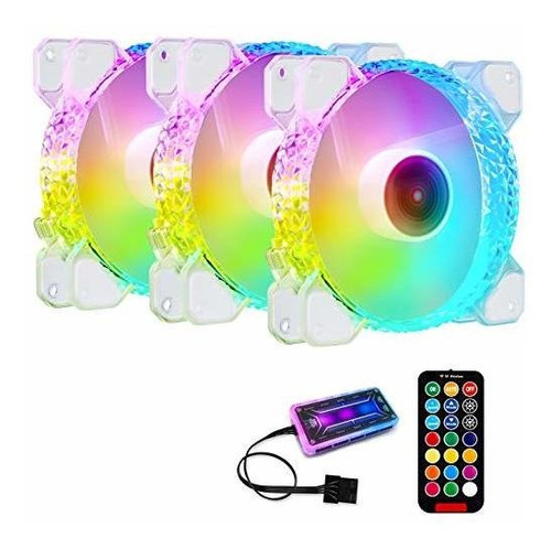 Paquete De 3 Ventiladores De Caja Rgb, Ventiladores De ...