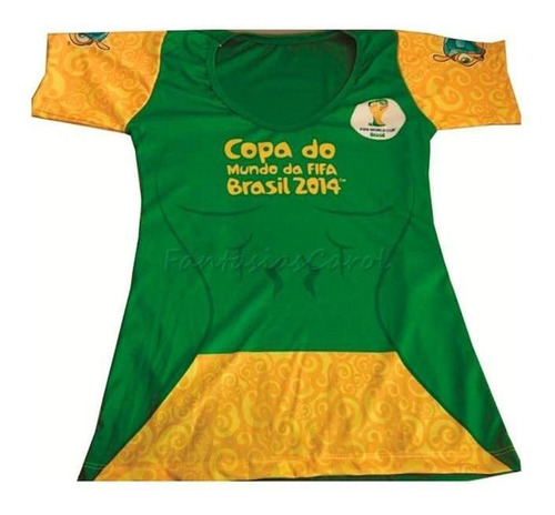 Camisa Do Brasil Oficial Feminina Fifa Copa 2014 Original