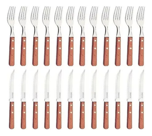 Set Cubiertos Tramontina 12 Cuchillos + 12 Tenedores Dynamic