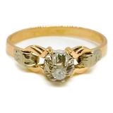 Anillo Brillante Solitario Cintillo Compromiso Oro 18k T18