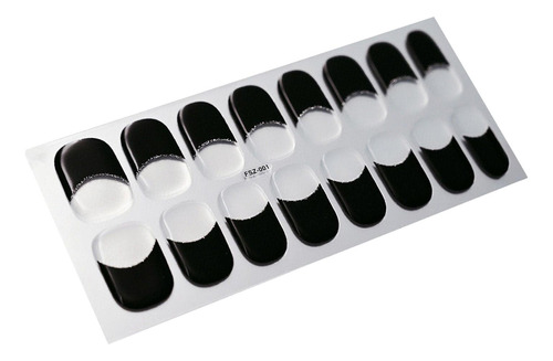 Tiras De Esmalte De Uñas De Gel Pegatinas Tiras De Negro