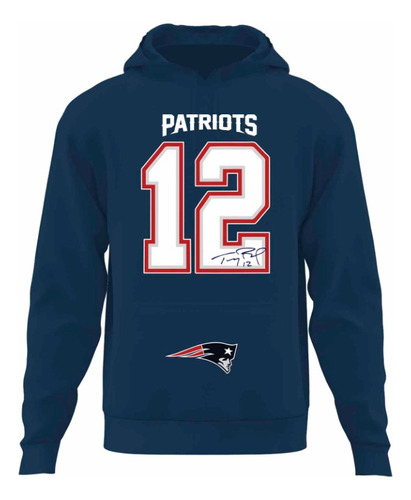 Hoodie New England Patriots Nfl 12 Tom Brady Leyenda Sudader