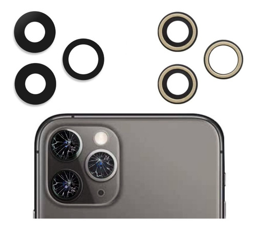Vidrios Camaras Trasera Compatible Con iPhone 11 Pro Cristal