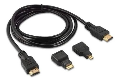 Cabo Hdmi 3 In 1 Adaptador Micro Mini Cabo Hdmi 1.5m