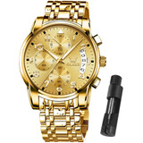 Olevs Reloj De Pulsera Ajustable De Acero Inoxidable Imperme