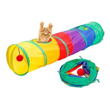 Túnel Para Gatos Dobrável Brinquedo Interativo Pets Gatos