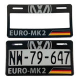 Par De Portaplacas Plastico Volkswagen Euro-mk2 Jetta Golf