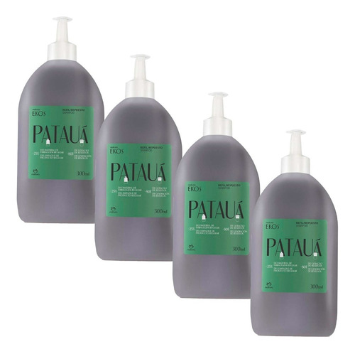 Shampoo Pataua Ekos X 4 Natura Crecimiento Capilar Repuesto