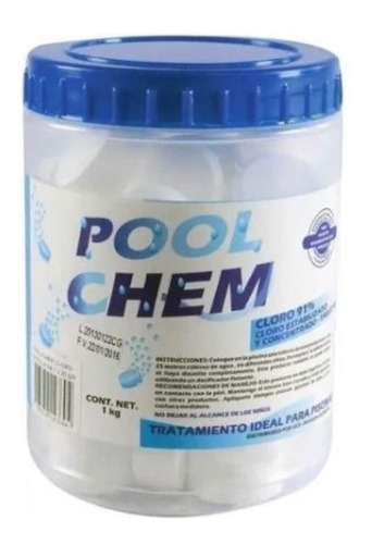 Cloro Tabletas Al 90% 20 Gr X 50 Unidades Piscinas Desinfect