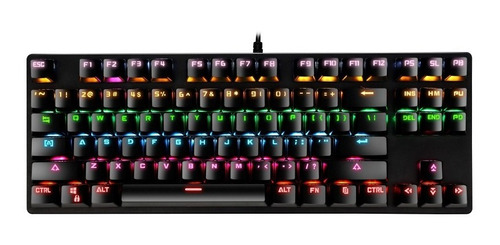 Teclado Mecanico Gamer Swtich Azul Rgb Usb Datacom