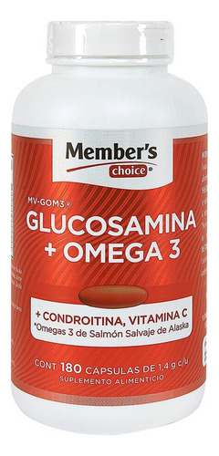 Glucosamina + Omega 3 180 Capsulas 1,4g C/u Mc Sabor Sn