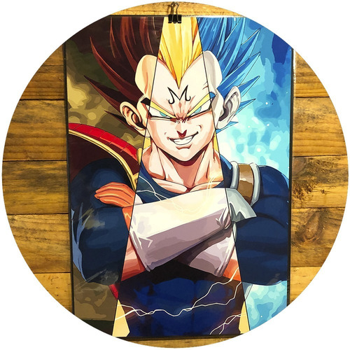 Cuadro Poster Vegeta Triple, Dragon Ball Z, Dbz