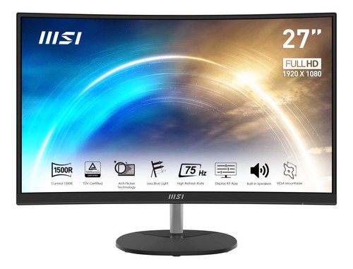 Msi Pro Mp271ca, 27 ,  X  (fhd), Va Curvado, 75hz, Protecci.