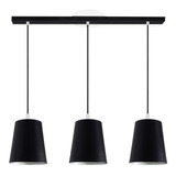 Colgantes 3 Luces Techo Riel Moderno Led E27 Negro Blanco