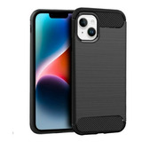 Funda Tpu Rugged Carbono Para iPhone 14 Plus + Templado