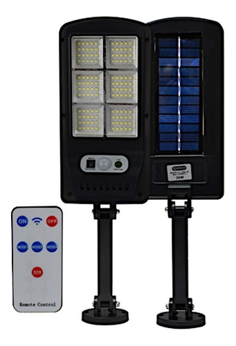Lampara Solar Control Remoto 30w Sensor Movimiento 4 Pz Pack