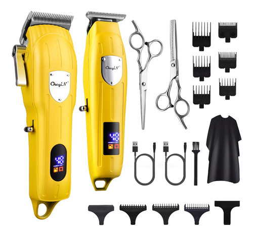 Cortadoras De Cabello Maquina Combo Led Barberia Trimmer Kit