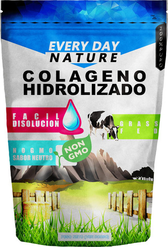 Suplemento En Polvo Every Day Nature  Colágeno Hidrolizado Sabor Neutro En Sachet De 250g