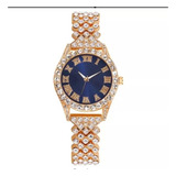 Reloj Para Mujer De Lujo Con Incrustaciones De Diamante