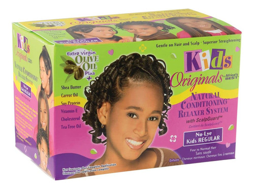 Africas Mejor Kids Organincs Relaxer Regular Kit, Mclane5004