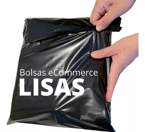 50 Sobres Bolsas Ecommerce Lisos Negro Nº2 30x40 C/adhesivo