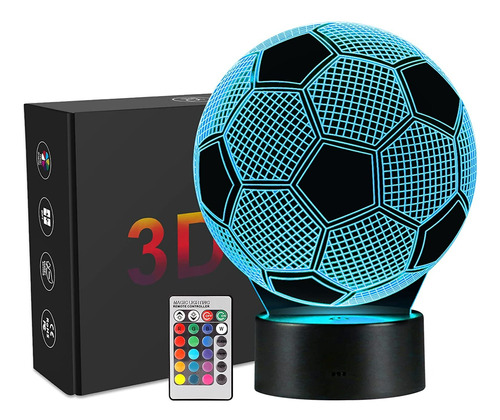 Lampara Ilusión 3d Balón De Fútbol Lampara Pelota