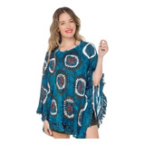 Poncho Tipo Túnica Kaftan Batik Grande Importado Hindu 