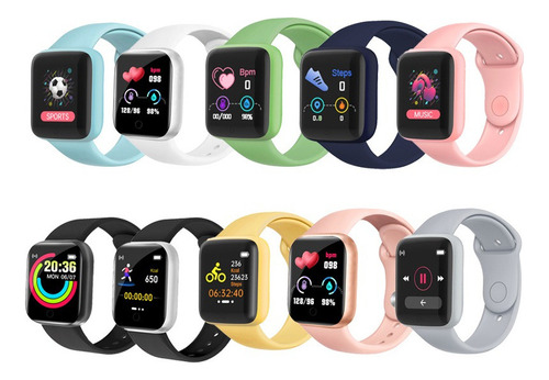 10pcs Smartwatches Y68 Bluetooth Inteligente Mayoreo