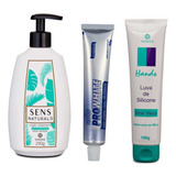 Kit Creme Para Mãos. Gel Dental. Hidratante Corporal.