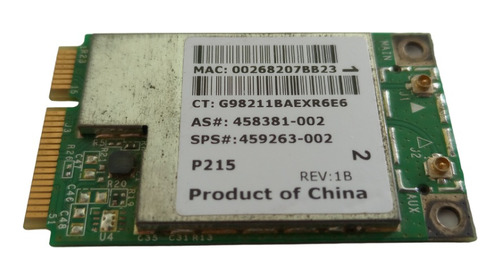 Placa Wifi Notebook Laptop Hp Bcm94312mcg