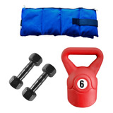 Kit Entrenamiento Rusa 6kg  2 Mancuernas 3kg  Tobillera 2kg