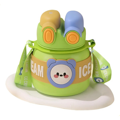 Taza Termo Para Niños Con Pajita De Acero Inoxidable 316
