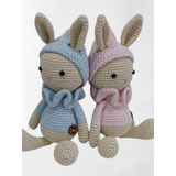 Conejo Apego Tejido Crochet Amigurumi-peluche- En Caja 28cm