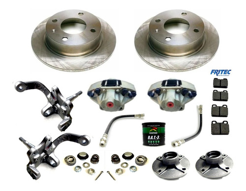 Kit Mangos Caliper Discos Mazas Vw Sedan (vocho) Conversion